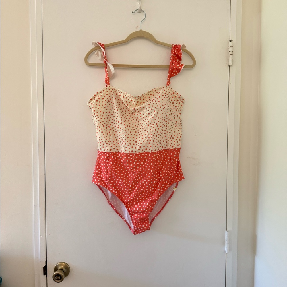 Summersalt Cream and pink Polka Dot Swimsuit